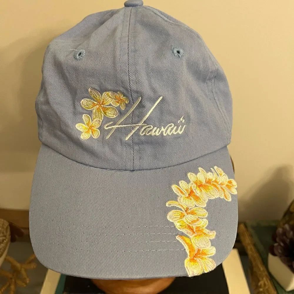 Embroidered Island Caps Heritage Hawaii flower adjustable Hat.